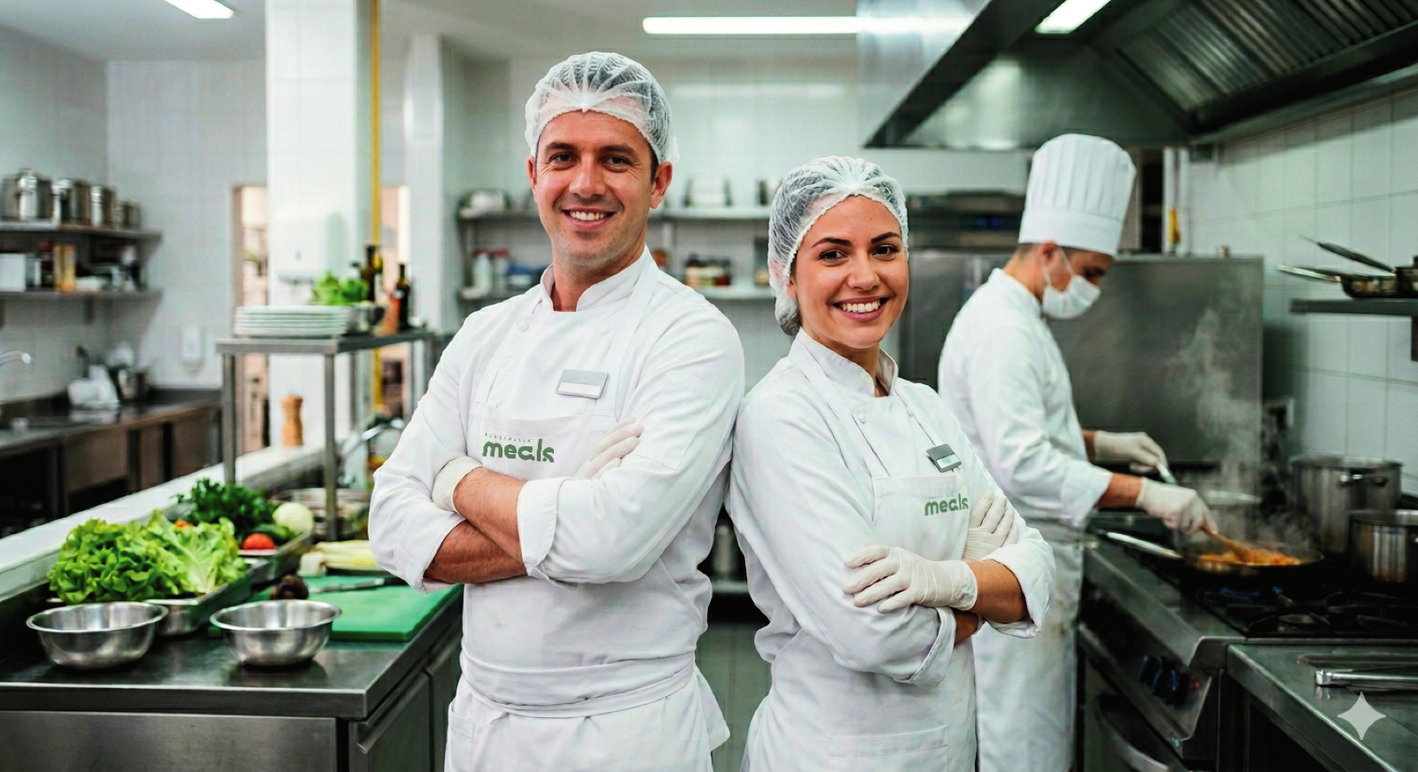 Equipo de cocina Fundamental Meals en operación